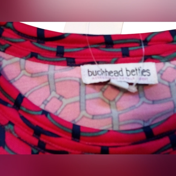 Buckhead Betties - Maze Runner Mandy, Long Bell Sleeves, Round Neck, Poly-knit, - Picture 8 of 12